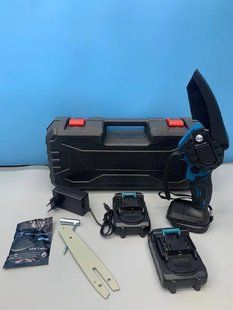 Акумуляторна ланцюгова міні-пила6 inch Electric SAW BLUE кейсом / 2 акумулятори 4А/год 8644 00022664 фото