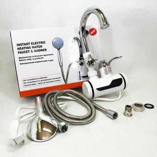 Электрический водонагреватель с душем DIGITAL Shower WF-013 мини бойлер, Проточный кран водонагреватель 00019375 фото