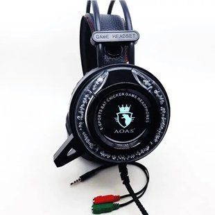 Игровые накладные наушники с микрофоном с RGB подсветкой GAME AS-90 00023884 фото
