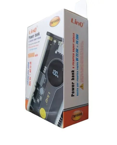 Павер банк, Power Bank 16 000 mAh с индикатором заряда и быстрой зарядкой 22.5W, LinQ 00018105 фото