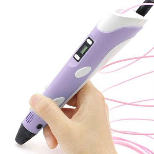 3D ручка Smart 3D Pen 2 c LCD дисплеєм, Ручка для об'ємного малювання, Дитяча 3д ручка. Колір: фіолетовий 00015791 фото