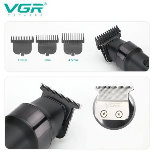 Машинка для стрижки волосся VGR V-987 BLACK, для стрижки посіченого волосся 00015119 фото