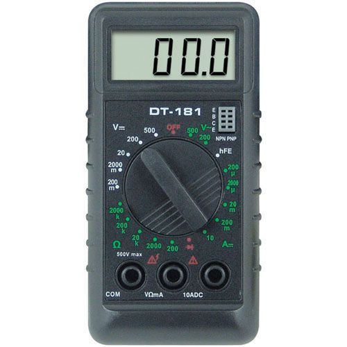 Компактный Мультиметр DT-181 тестер цифровой, щупы в комплекте, мультиметр с защитой, электронный мультиметр 00012606 фото