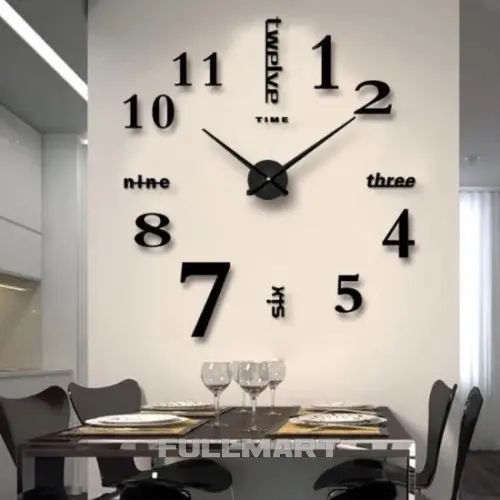 Великий настінний годинник Horloge 3D DIY кварц 27/37/47 55 см. Світяться вночі 00022488 фото