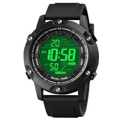 Часы наручные мужские SKMEI 1762BK BLACK, Мужские армейские водостойкие тактические часы. Цвет: черный 00022482 фото