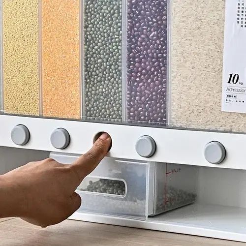 Органайзер на 6 секций для сыпучих продуктов Assorted Grain Rice Bucket Диспенсер для круп, дозатор для сахара 00019340 фото
