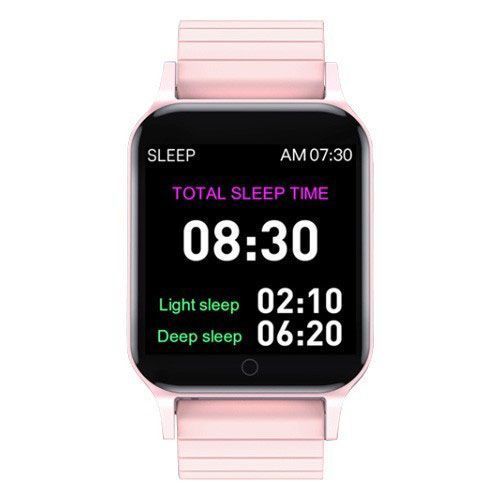 Смарт часы Smart Watch T96 стильные с защитой от влаги и пыли с измерением температура тела. Цвет: розовый 00022416 фото