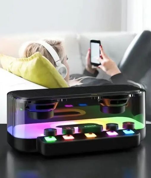 Портативная колонка Bluetooth с подсветкой RGB Bluetooth 5.0, Type-C. 00018231 фото