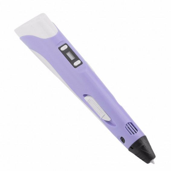 3D ручка Smart 3D Pen 2 c LCD дисплеєм, Ручка для об'ємного малювання, Дитяча 3д ручка. Колір: фіолетовий 00015791 фото