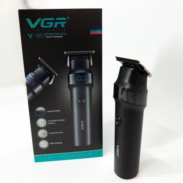 Машинка для стрижки волосся VGR V-987 BLACK, для стрижки посіченого волосся 00015119 фото
