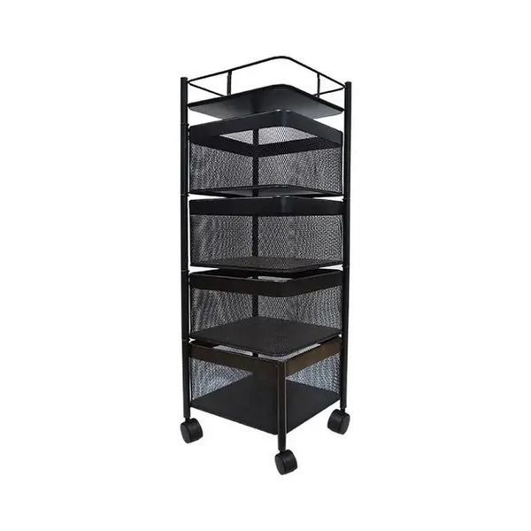Органайзер кухонний з полицями, що обертаються Vegetable Rack для зберігання овочів і фруктів 00012760 фото