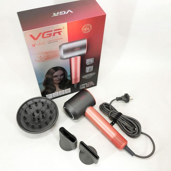 Фен професійний VGR V-440. Колір: оранжевий 00014809 фото