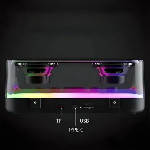Портативная колонка Bluetooth с подсветкой RGB Bluetooth 5.0, Type-C. 00018231 фото