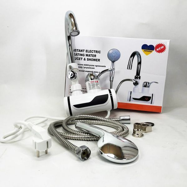 Электрический водонагреватель с душем DIGITAL Shower WF-013 мини бойлер, Проточный кран водонагреватель 00019375 фото