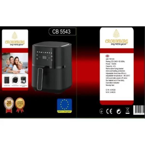 Фритюрниця Air Fryer Crownberg CB 5543 1500Вт 00020889 фото