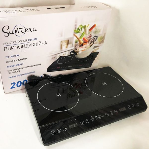 Електроплита індукційна інфрачервона Suntera ICD-1020 з дисплеєм LED (2000 Вт) 00018661 фото