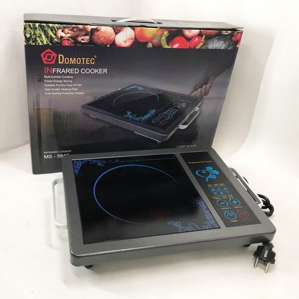 Плита інфрачервона Domotec MS-5842 на 1 конфорку, потужна настільна електроплита, індукційна плита міні 00018957 фото