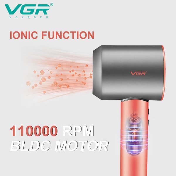 Фен професійний VGR V-440. Колір: оранжевий 00014809 фото