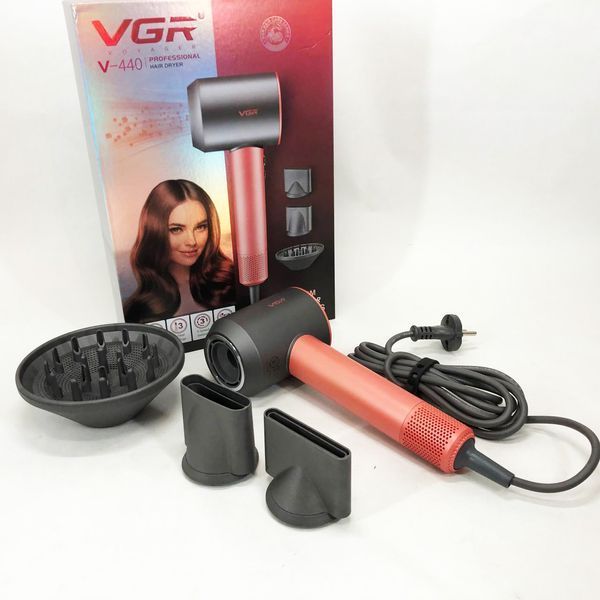 Фен професійний VGR V-440. Колір: оранжевий 00014809 фото