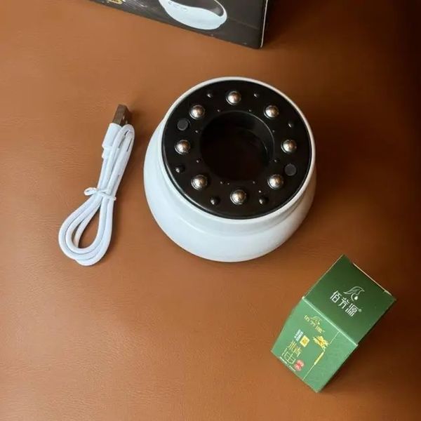 Антицелюлітний вакуумний масажер Intelligent Cupping Massage, акумуляторний ручний масажер для тіла Білий LY-873-White 00015047 фото