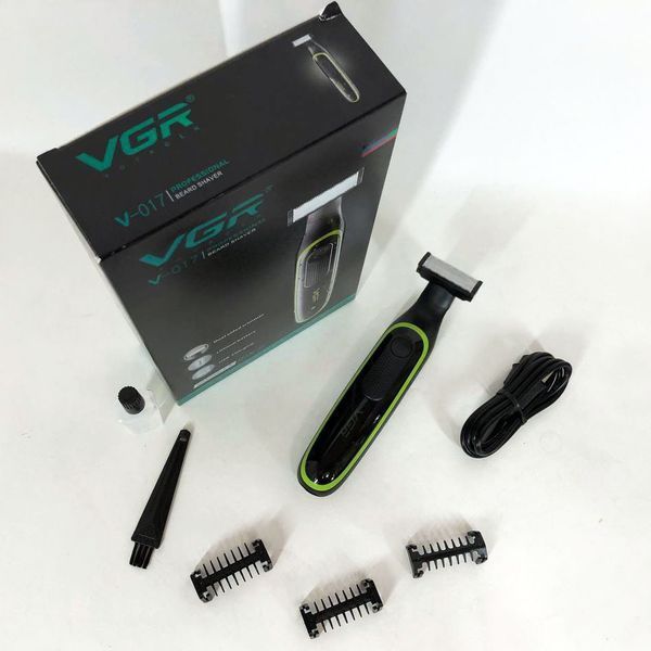 Мужской аккумуляторный триммер для бороды и усов VGR V-017 станок для влажного и сухого бритья 00015298 фото
