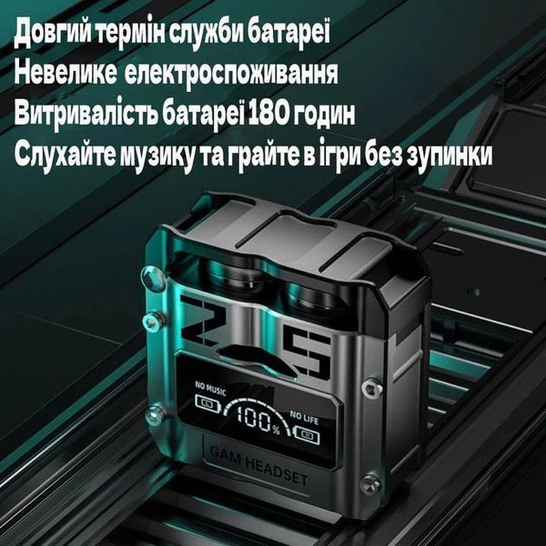 Беспроводные наушники M25, Bluetooth 5.3, механические армированные двойного режима игровые 00023865 фото