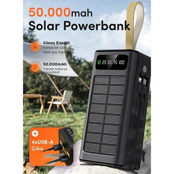 Батарея универсальная Linkage LKP-47 Solar 22.5W 50000mAh Black 00017889 фото