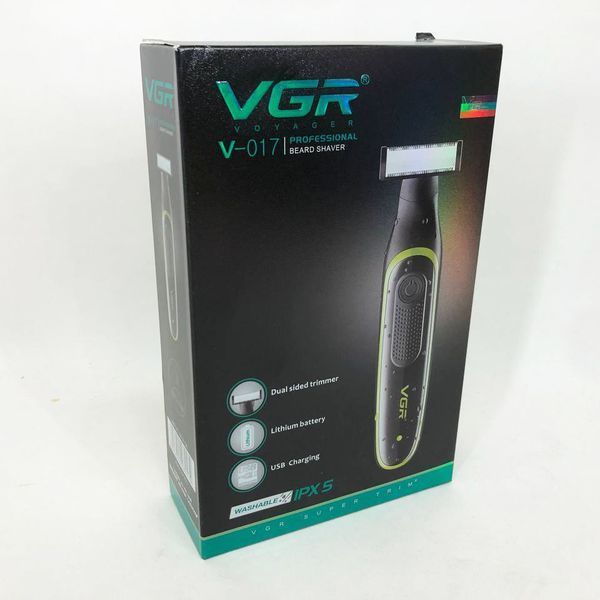 Мужской аккумуляторный триммер для бороды и усов VGR V-017 станок для влажного и сухого бритья 00015298 фото