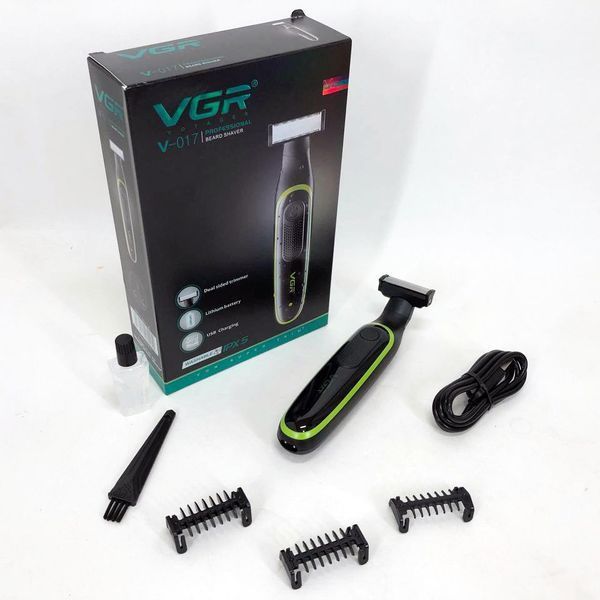 Мужской аккумуляторный триммер для бороды и усов VGR V-017 станок для влажного и сухого бритья 00015298 фото