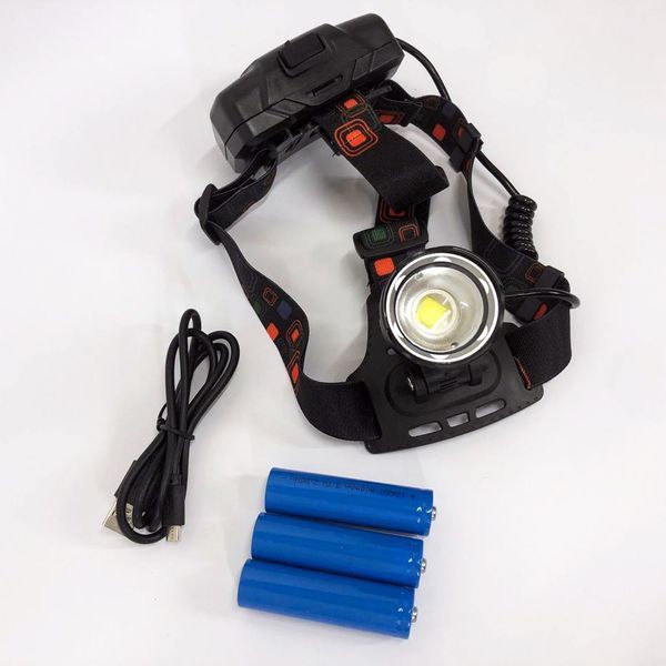 Фонарь налобный X-Balong XQ-219-HP50 аккумуляторный LED zoom с функцией Power Bank 3 режима работы 00022935 фото