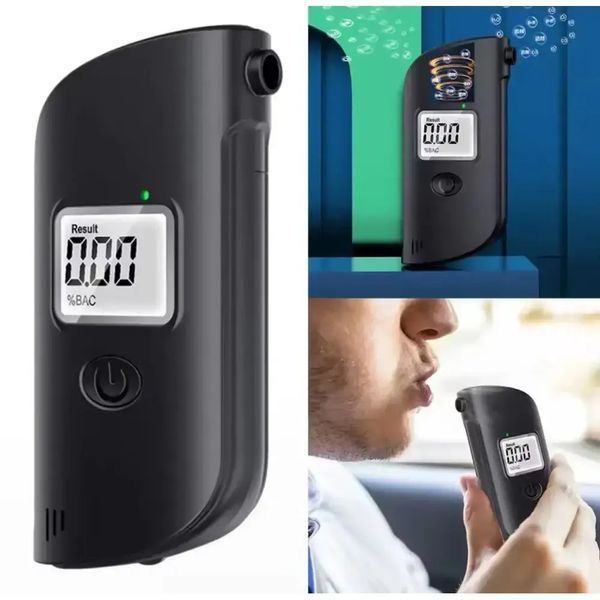 Алкотестер с LCD дисплеем от батареек / Тестер на алкоголь / Алкометр / Алкотестер портативный 00024421 фото