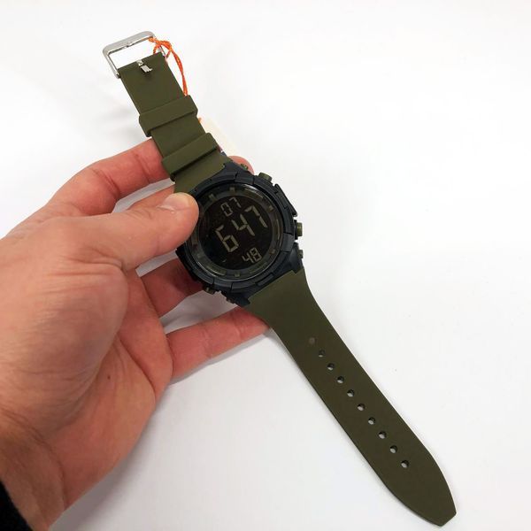 Часы наручные мужские SKMEI 1845AG ARMY GREEN, армейские водостойкие тактические часы. Цвет: зеленый 00022056 фото