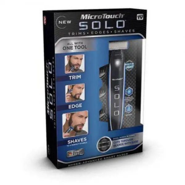 Чоловічий тример Micro Touch Solo, Машинка для стрижки бороди 3 в 1 00021661 фото