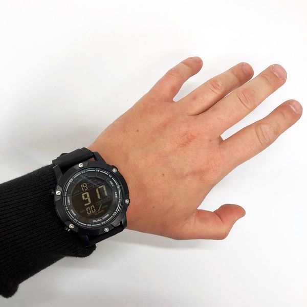 Часы наручные мужские SKMEI 1762BK BLACK, Мужские армейские водостойкие тактические часы. Цвет: черный 00022482 фото