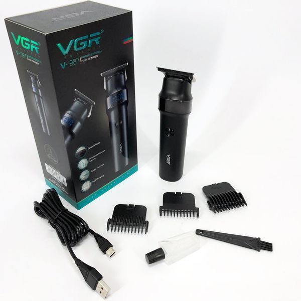 Машинка для стрижки волосся VGR V-987 BLACK, для стрижки посіченого волосся 00015119 фото