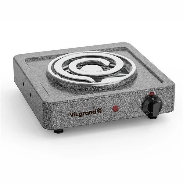 Плита настольная электрическая ViLgrand VHP161D Gray 1000Вт 00020137 фото