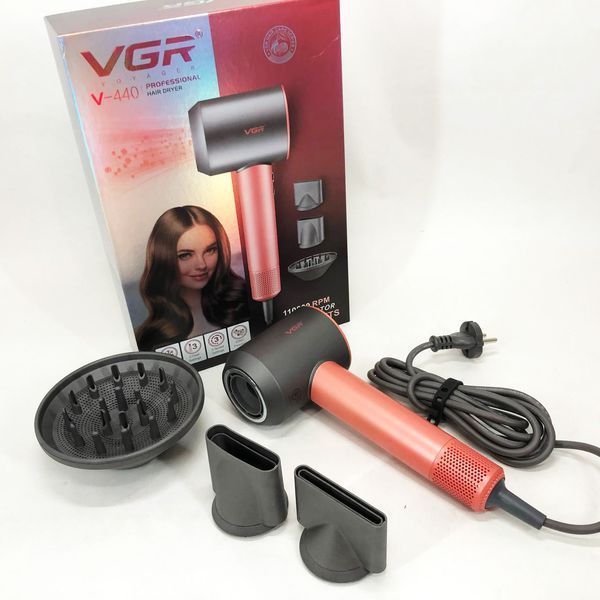 Фен професійний VGR V-440. Колір: оранжевий 00014809 фото