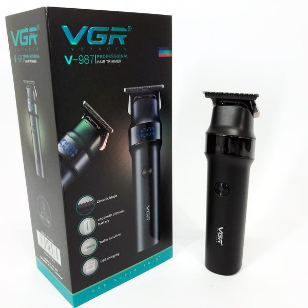 Машинка для стрижки волосся VGR V-987 BLACK, для стрижки посіченого волосся 00015119 фото