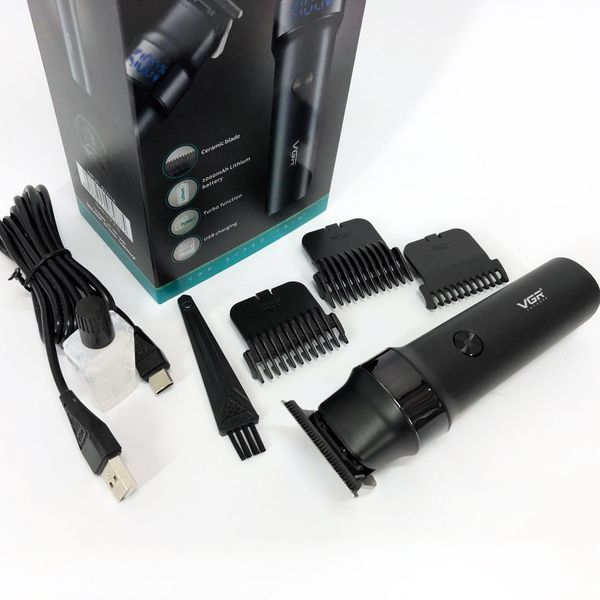 Машинка для стрижки волосся VGR V-987 BLACK, для стрижки посіченого волосся 00015119 фото