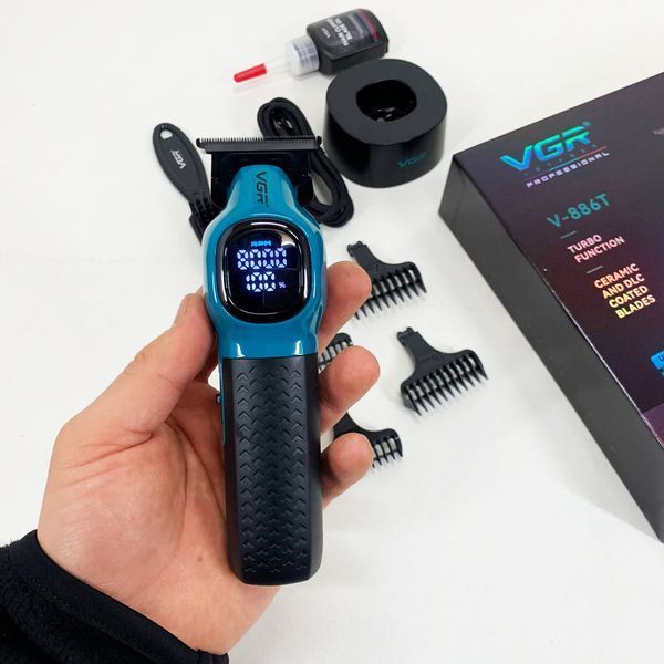Тример для стрижки волосся VGR V-886T BLUE 8000RPM 00015462 фото