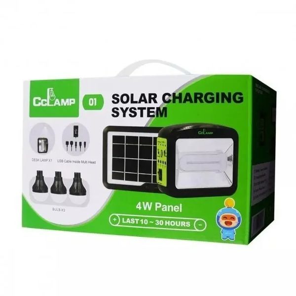 Кемпінговий LED світильник Cclamp CL-01 4W + сонячна панель + 3 лампочки + Power Bank 00022378 фото