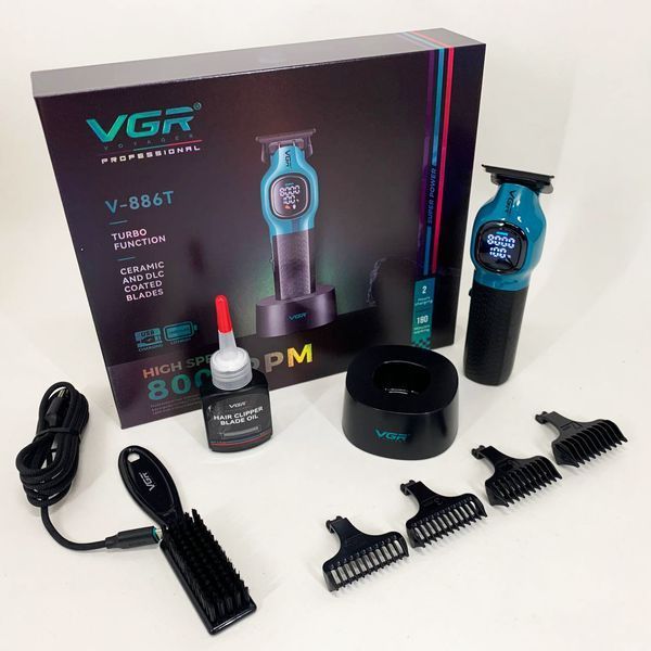 Тример для стрижки волосся VGR V-886T BLUE 8000RPM 00015462 фото