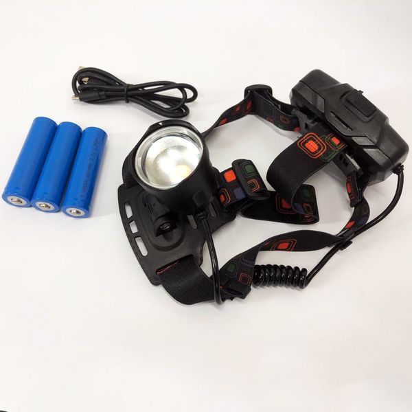 Фонарь налобный X-Balong XQ-219-HP50 аккумуляторный LED zoom с функцией Power Bank 3 режима работы 00022935 фото