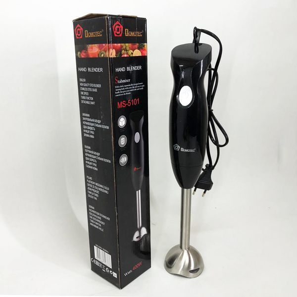 Блендер DOMOTEC MS-5101 погружной 350 Вт нержавейка, блендер для молочных коктейлей блендер измельчитель 00018857 фото