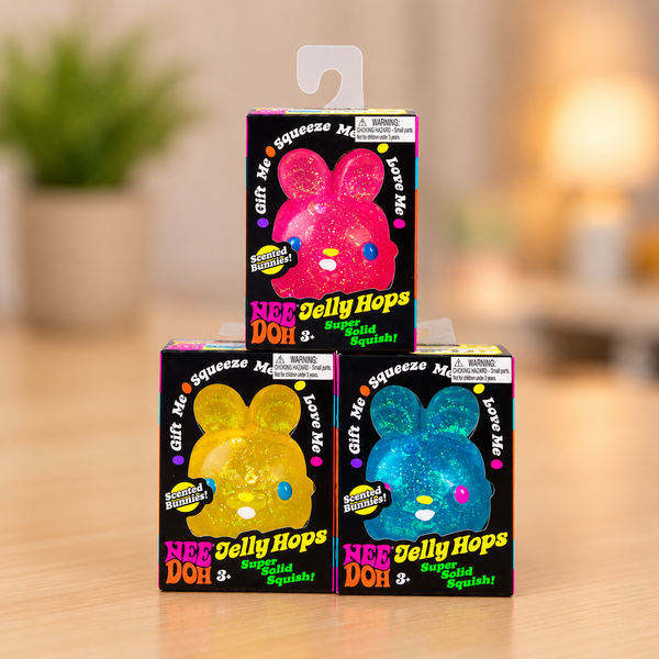 Антистрес NeeDoh Jelly Hops зайчик / Антистрес-іграшка з фруктовим ароматом / Ароматний зайчик-антистрес Jelly Hops фото