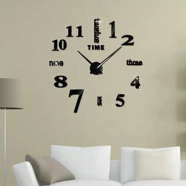 Великий настінний годинник Horloge 3D DIY кварц 27/37/47 55 см. Світяться вночі 00022488 фото