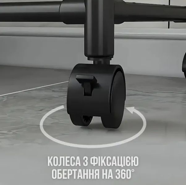 Полиця етажерка TVT-02 6 ярусів 170х42х32см Чорна 00014226 фото
