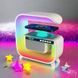 Нічний акумуляторний RGB G3 з бездротовою зарядкою 15W і Bluetooth колонкою 3W Настільна смарт лампа 00012627 фото 24