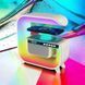 Нічний акумуляторний RGB G3 з бездротовою зарядкою 15W і Bluetooth колонкою 3W Настільна смарт лампа 00012627 фото 27
