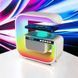 Нічний акумуляторний RGB G3 з бездротовою зарядкою 15W і Bluetooth колонкою 3W Настільна смарт лампа 00012627 фото 21